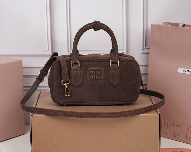 Premium Original Leather 5Bb142 Dark Brown M Brand New Bowling Bag, Official We