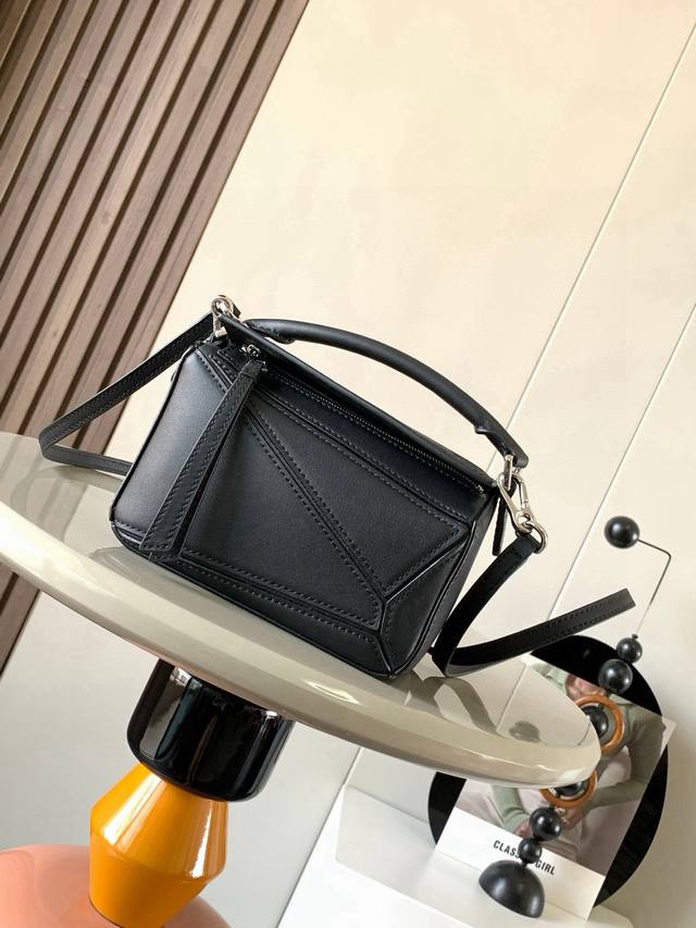 Original Leather Popular Geometric Bag Mini 18Cm Original Imported Nappa Calfski