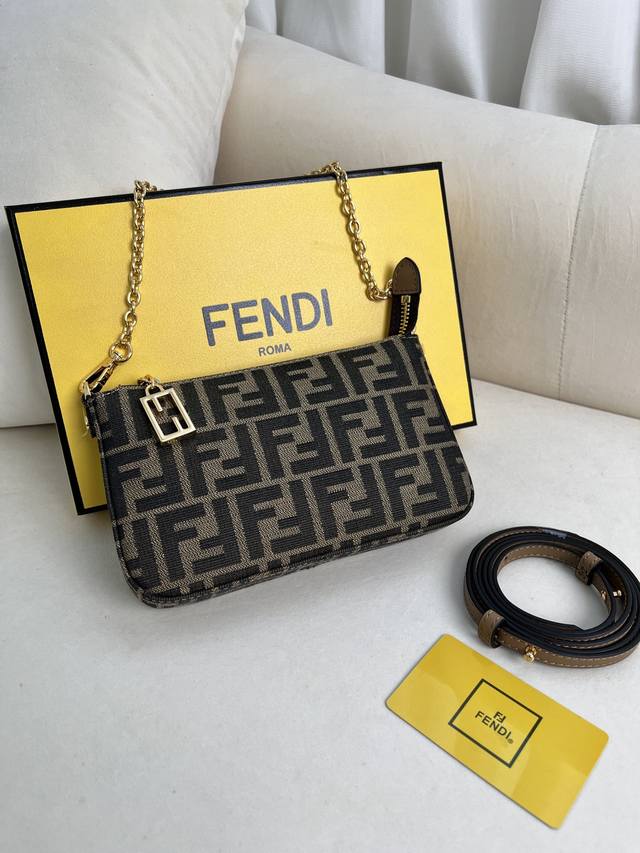 Authentic Fendi Monogram Mahjong Bag is here! A newly popular item, it comes wit