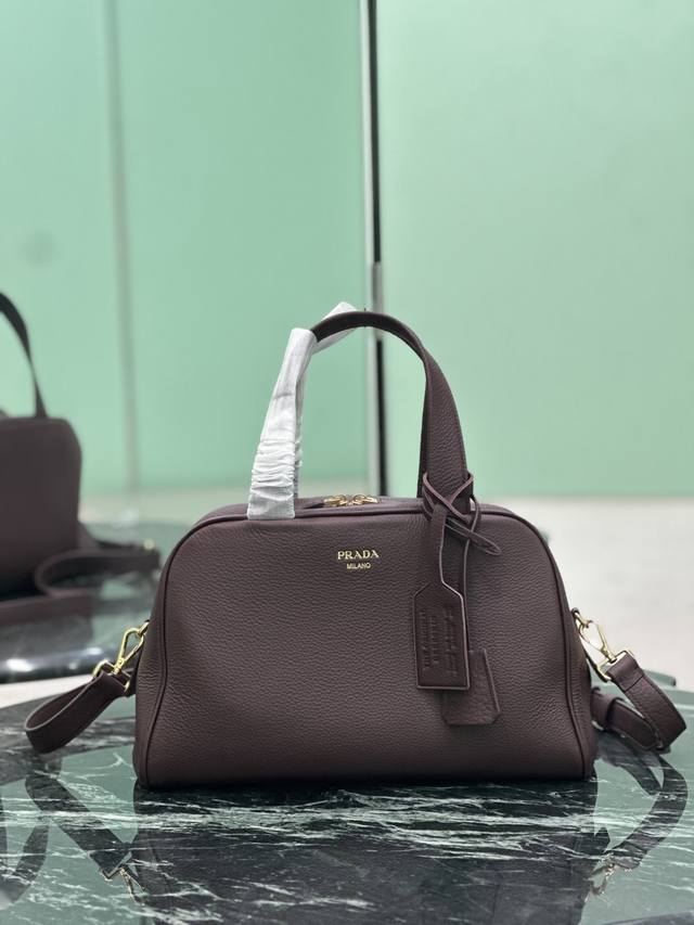 Authentic New Handbag. This top-handle bag, crafted from natural grain leather,