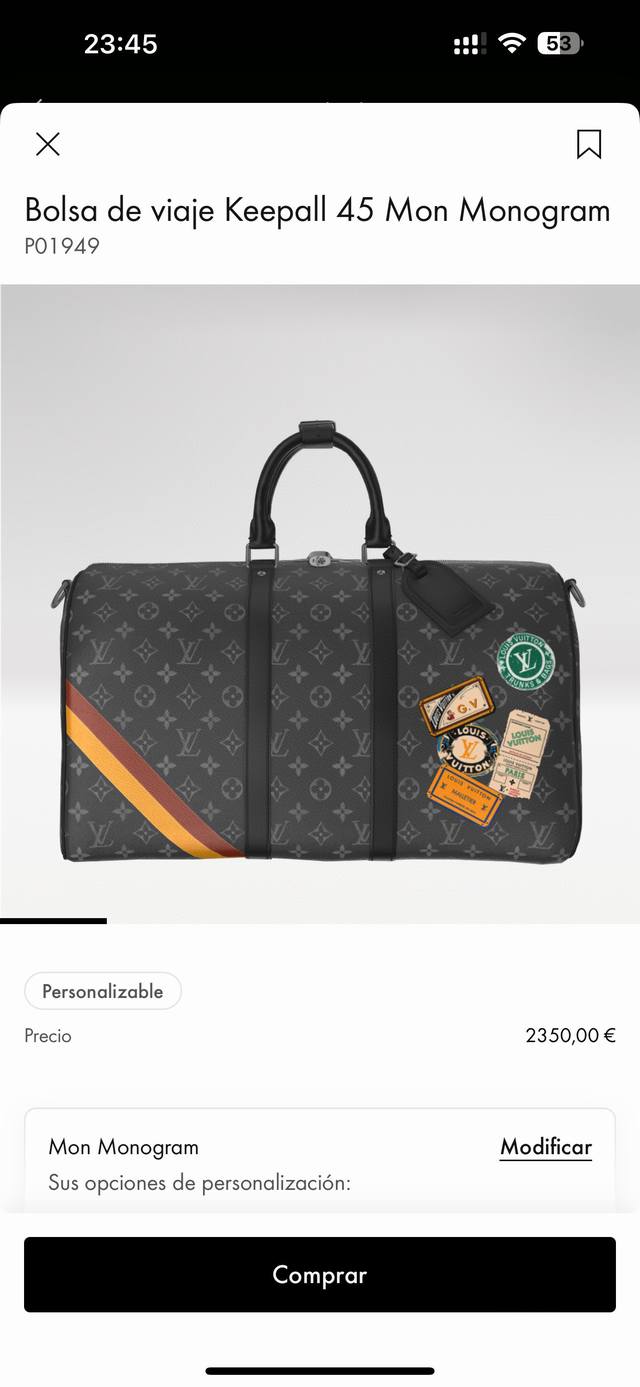 p2530 Black Floral 45cm 163C01 Variable Code Chip Personalization: Since 1930, t