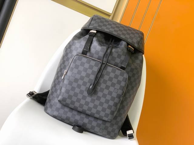 Top-tier original N40005 Black Check Zack Backpack. This sporty coated canvas Z
