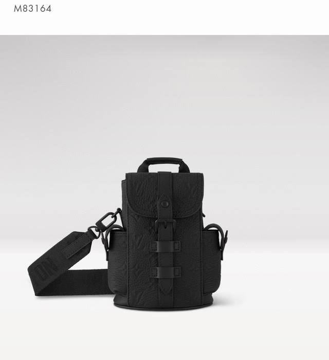 p Top-tier original single item M83164 black full leather embossed men's mini ba