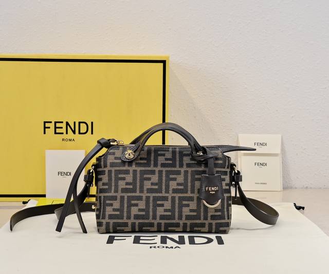 Original Fendi Boston Handbag - Classic monogram canvas paired with calfskin lea