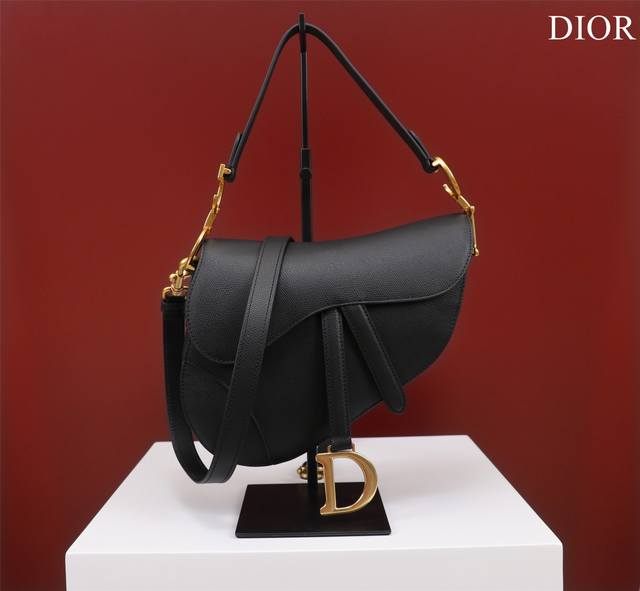 Dior Saddle Bag with Palm Print Long Shoulder Strap Large: 25.5*20*6.5Cm Small: