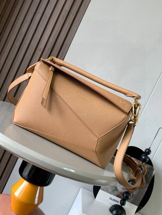 Original Leather New Version Geometric Bag Small 24cm Puzzle Handbag! Original