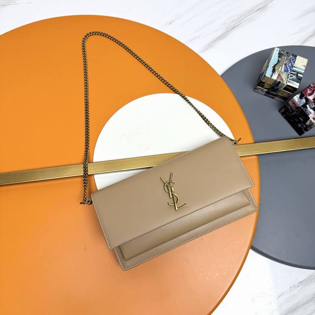 Authentic Grade YSL Apricot Antique Gold Leather, Original Factory Leather, Pre