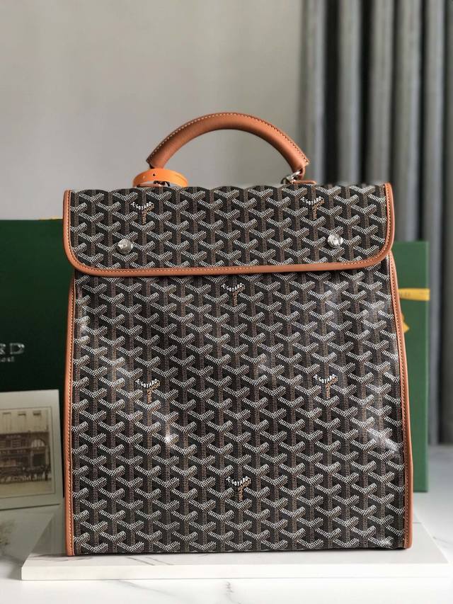 Authentic Goyard Saint Leger Foldable Backpack. Following Goyard's consistent mo
