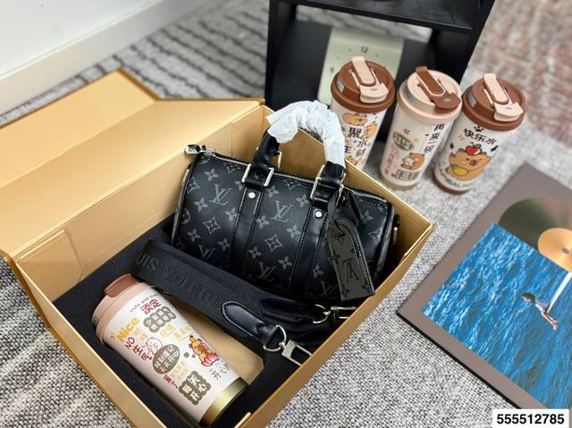 Set of water bottle patterns (random) Lv Keepall pillow bag So cute! Perfect Ke