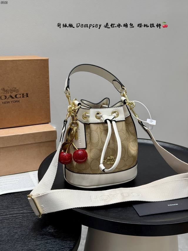 Gift Box Packaging! Upgraded Version! Coach New Dempsey Mini Bucket Bag with Kni
