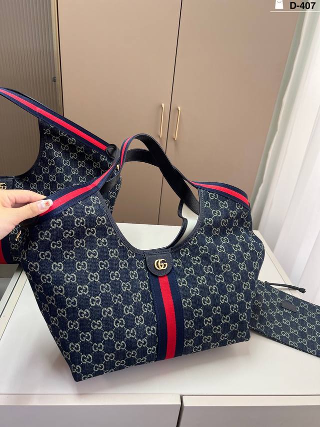 Small chip version Gucci Gucci tote bag Versatile classic must-have retro high-