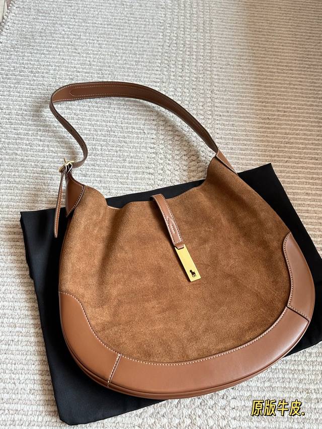 Original cowhide leather Old Ralph croissant bag Polo is not only good-looking