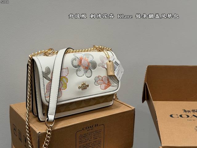 Gift Box Packaging Upgraded 3D Embroidery Size 21.15 Coach Embroidered Floral Kl