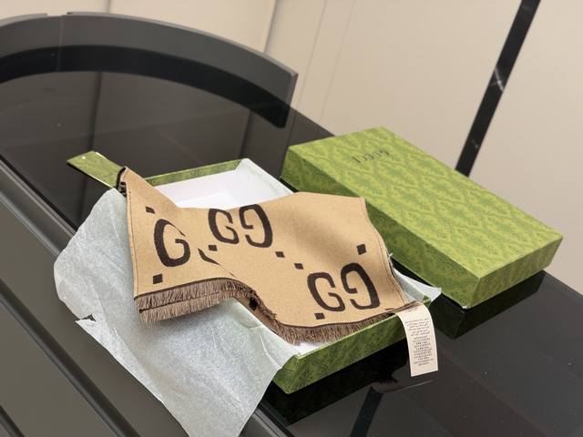 Original Box Included Size: 35*190Cm Gucci Original Double-Sided Scarf Soft Cas