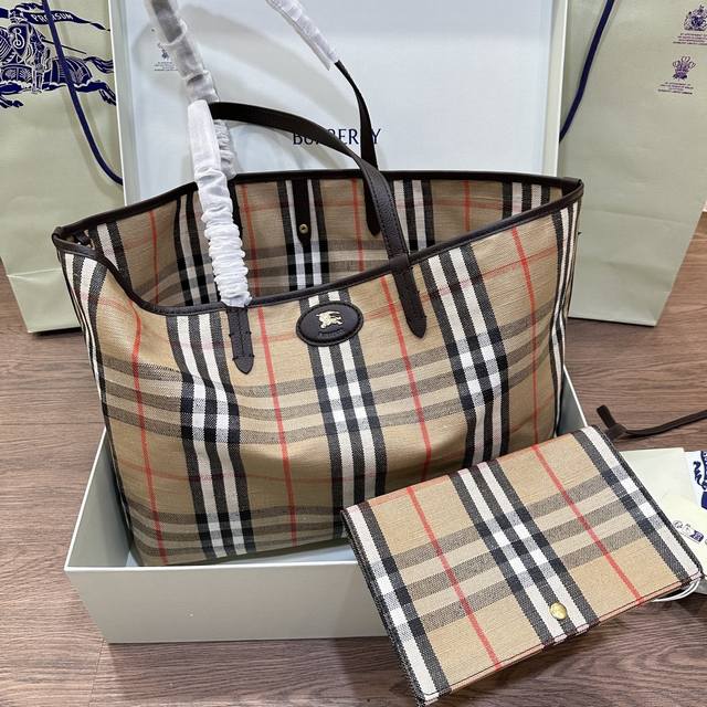 Top-quality original leather new tote bag, shipping real photos. Linen coated ma