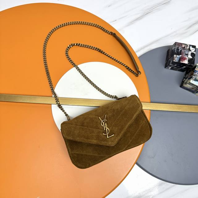 p Made of original factory leather in a matte brown-gold finish, this Loulou min