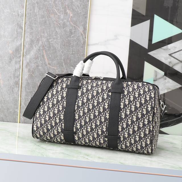 Dior Oblique Luggage Bag 9053 The Dior Oblique pattern jacquard luggage bag is a