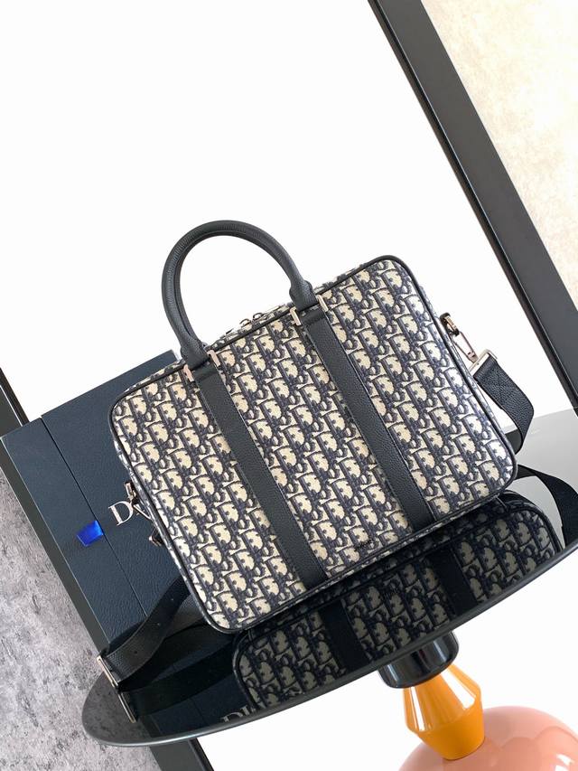 Original Background. This briefcase blends classic elegance with Dior's haute c